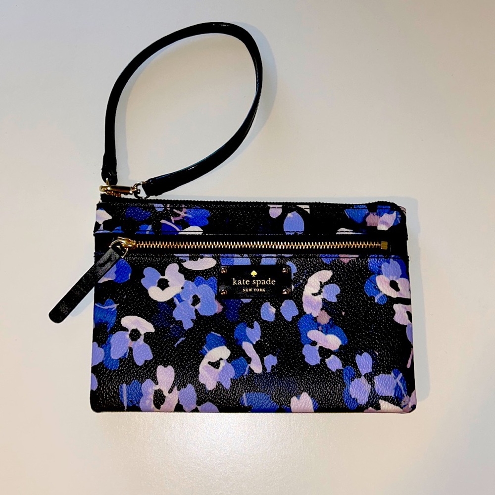 kate spade floral wristlet